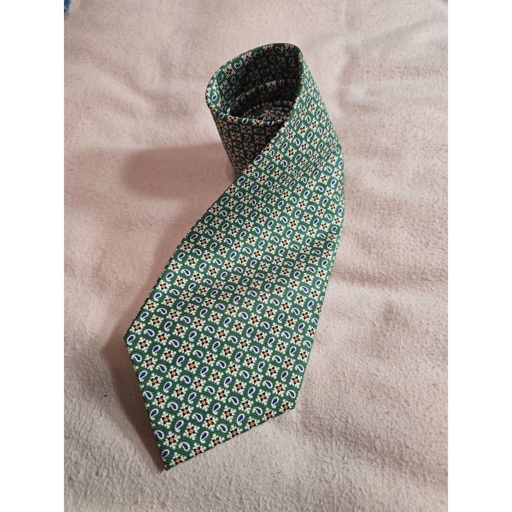 Vintage Polo Ralph Lauren Silk Floral Foulard Hand Made 100% Silk Men's Necktie